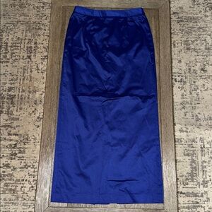 Talbots Royal Blue Duchesse Satin Maxi Skirt